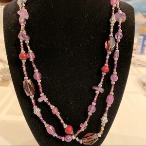 Purple Beaded Necklace